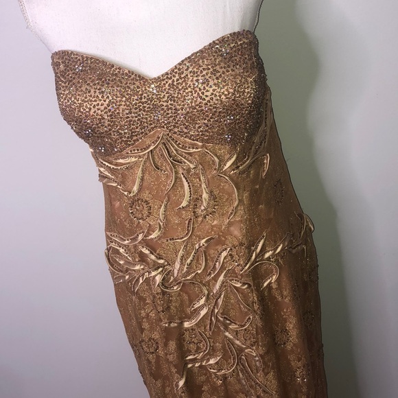 May Queen Dresses & Skirts - May Queen gold beaded evening gown